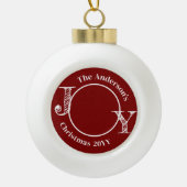 記念撮影ジョイモダンミニマル セラミックボールオーナメント (正面)