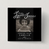 記念撮影ハートの葬式モノ 缶バッジ (正面)