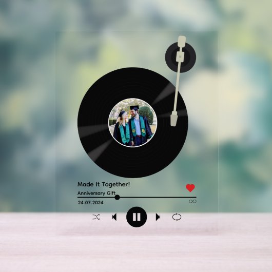 記念撮影ビニール結婚レコード アクリルサイン (ニュートラル)