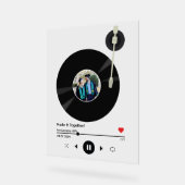 記念撮影ビニール結婚レコード アクリルサイン (傾斜)