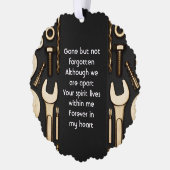 記念撮影祈りの言葉ツール整備士 オーナメントカード (左)