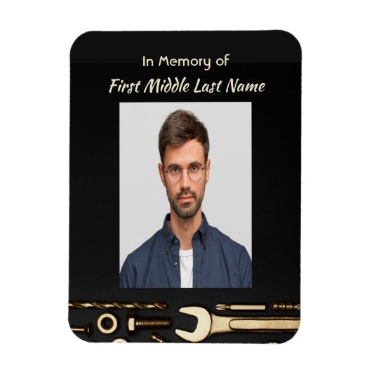 記念撮影祈りの言葉ツール整備士 マグネット (縦)