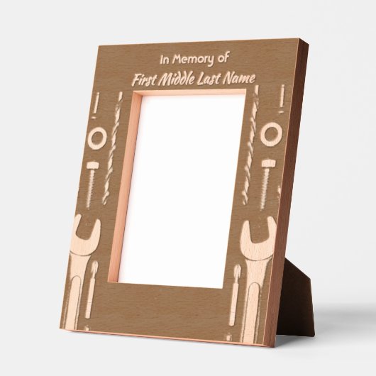 記念撮影祈りの言葉ツール整備士 レーザー彫刻フレーム (左)