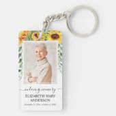 記念撮影Loving Memory Sunflower キーホルダー (裏面)