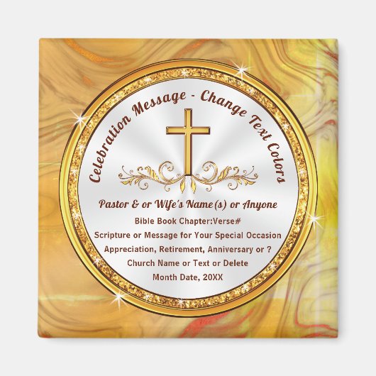 記念教会のお土産や大事な行事 マグネット (正面)