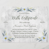 記念新生児機器誕生証明書 (正面)