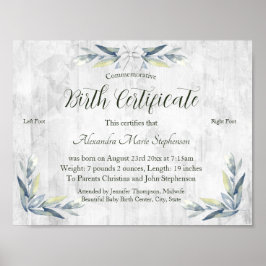 記念新生児機器誕生証明書 ポスター