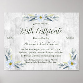 記念新生児機器誕生証明書 ポスター