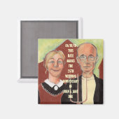 記念日おみやげマグネットAMERICANゴシック画像 マグネット (正面/裏面)