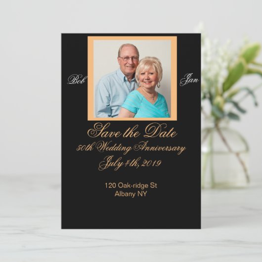 記念日おめでとうカード 保存版 セーブザデート (スタンド正面)