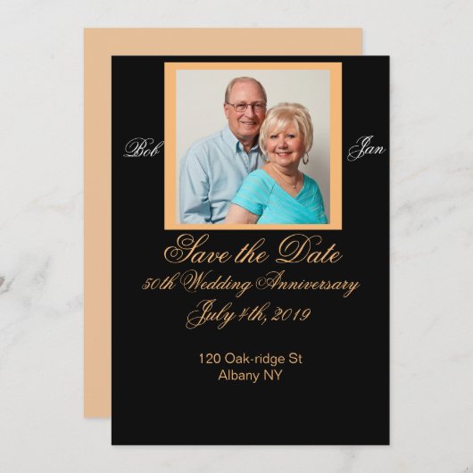 記念日おめでとうカード 保存版 セーブザデート (正面/裏面)