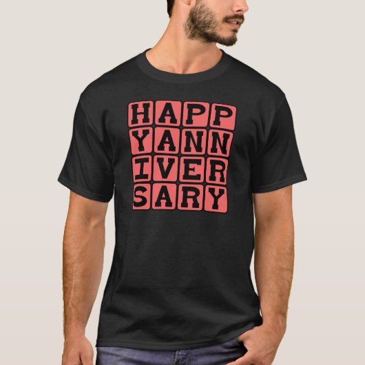 記念日おめでとう、年次行事 Tシャツ (正面)