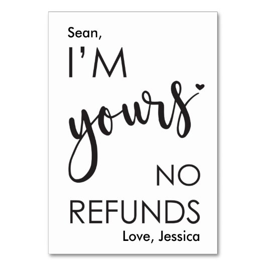 記念日おもしろいカード|シンプルカップルカード テーブルナンバー (正面)