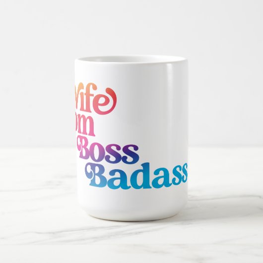 記念日おもしろい誕生日クリスマス妻ママのギフト コーヒーマグカップ (中央)