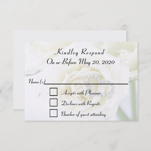 記念日お祝い出欠カード 招待状 (正面/裏面)