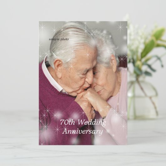 記念日お祝い、カスタム招待状 招待状 (スタンド正面)