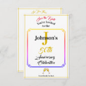 記念日と保存日 – 任意の名前と日付 – セーブザデート (正面/裏面)