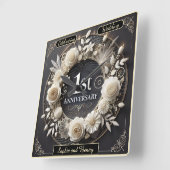 記念日におすすめのエレガントなペーパーアート スクエア壁時計 (傾斜)