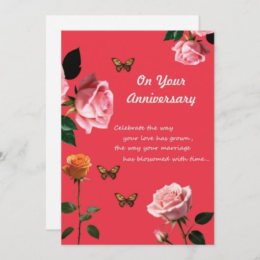 記念日に 招待状 (正面/裏面)