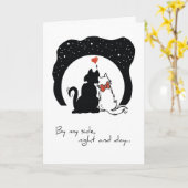 記念日ねこ カード (黄色い花)