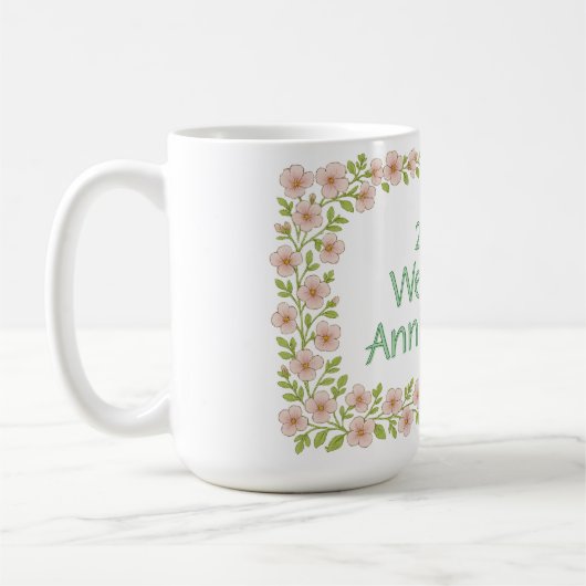 記念日のあいさつメッセージ入りギフト コーヒーマグカップ (左)