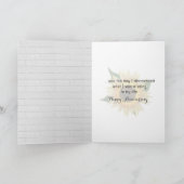 記念日のひまわりとハミングバード カード (内部)