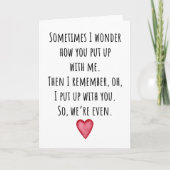 記念日のカードおもしろいを持つ サンキューカード (正面)