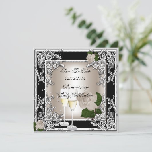 記念日のクリーム結婚ブラックを保存 セーブザデート (スタンド正面)