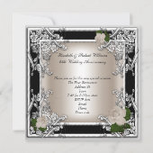 記念日のクリーム結婚ブラックを保存 セーブザデート (裏面)