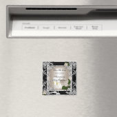 記念日のクリーム結婚ブラックを保存 マグネット (インサイチュ (食洗機))