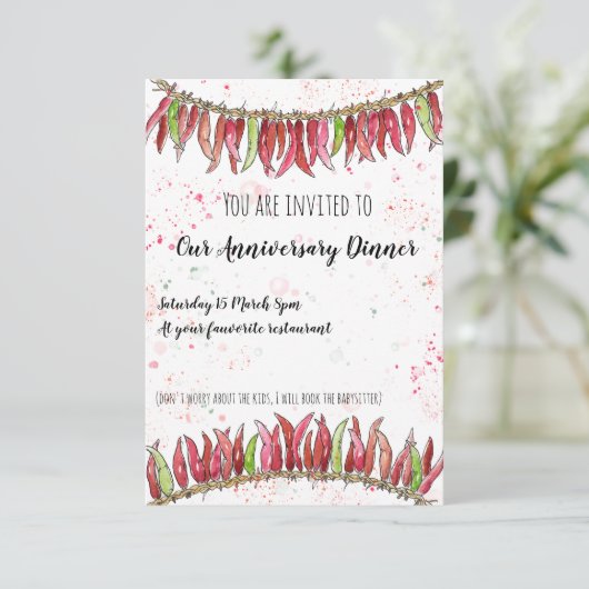 記念日のディナー招待ギフト 出欠カード (スタンド正面)