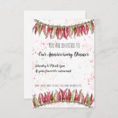 記念日のディナー招待ギフト 出欠カード (正面/裏面)