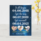 記念日のパーソナライズされたロマンチックなデート カード (黄色い花)