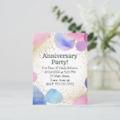 記念日のパーティの招待状 インビテーションポストカード (スタンド正面)