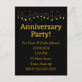 記念日のパーティの招待状 インビテーションポストカード