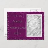 記念日のパーティの招待状 インビテーションポストカード (正面/裏面)