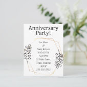 記念日のパーティの招待状 インビテーションポストカード (スタンド正面)