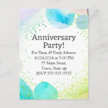 記念日のパーティの招待状