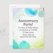 記念日のパーティの招待状 インビテーションポストカード (正面/裏面)