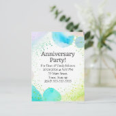 記念日のパーティの招待状 インビテーションポストカード (スタンド正面)