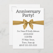 記念日のパーティの招待状 インビテーションポストカード (正面/裏面)