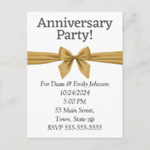 記念日のパーティの招待状