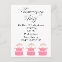 記念日のパーティの招待状 インビテーションポストカード