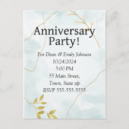 記念日のパーティの招待状 インビテーションポストカード