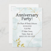 記念日のパーティの招待状 インビテーションポストカード (正面/裏面)