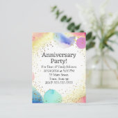 記念日のパーティの招待状 インビテーションポストカード (スタンド正面)