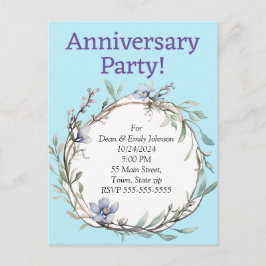 記念日のパーティの招待状 インビテーションポストカード