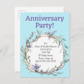 記念日のパーティの招待状 インビテーションポストカード (正面/裏面)