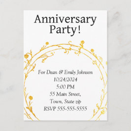 記念日のパーティの招待状 インビテーションポストカード