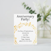 記念日のパーティの招待状 インビテーションポストカード (スタンド正面)